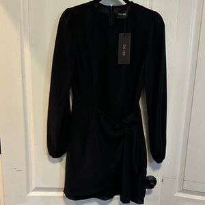 DO+BE Sophisticated Black Long Sleeve Dress